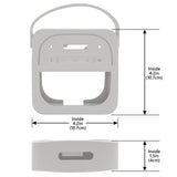 Geekria Silicone Speaker Case Cover Compatible with Bose SoundLink Micro II, Protective Soft Skin, Replacement Portable Speakers Travel Carrying Sleeve with Keychain Hook (Light Grey)
