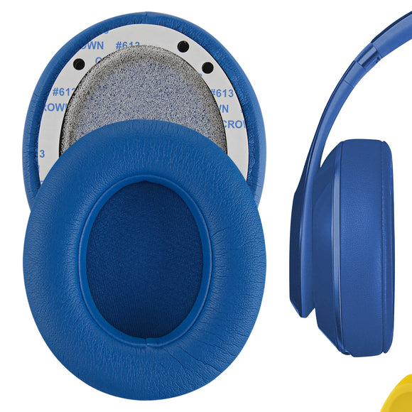Geekria QuickFit Replacement Ear Pads for Beats Studio 3 (A1914), Studio 3.0 Wireless Headphones Ear Cushions, Headset Earpads, Ear Cups Cover Repair Parts (Blue)