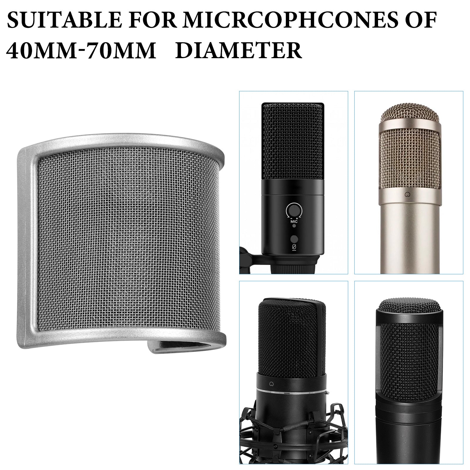 Geekria For Creators Lot De 2 Bonnettes Anti-Vent En Mousse Pour Microphones - Compatible Sennheiser Profile, Fifine K669B Et Plus