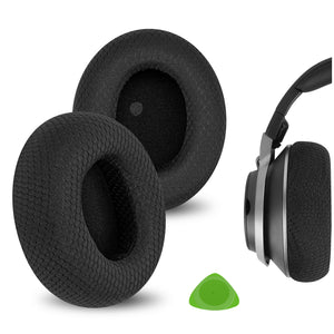 Geekria Comfort Mesh Fabric Replacement Ear Pads for Turtle Beach Stealth Pro Headphones Ear Cushions, Headset Earpads, Ear Cups Cover Repair Parts (Black)