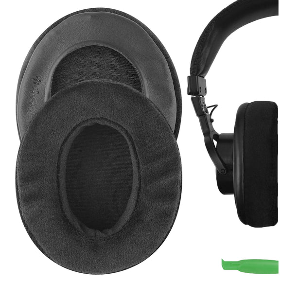 Geekria PRO Extra Thick Velour Replacement Ear Pads for Sony MDR-7506, MDR-V6, MDR-V7, MDR-CD700, MDR-CD900ST Headphones Ear Cushions, Headset Earpads, Ear Cups Cover Repair Parts (Black)