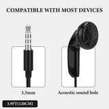 Geekria 3.5mm Wired Earbuds with Mic & Volume Control, Headphones for Seniors, Soft Foam Ear Pads, Plug and Play Earphones Compatible with TV, Phone, PC (Black, 3.9FT)