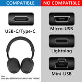 Geekria USB Headphones Short Charger Cable, Compatible with Sony WH-1000XM5 WH-1000XM4 WH-1000XM3 XB910N XB900N CH720N H910N XB700 CH520 Charger, USB-C Replacement Power Charging Cord (1ft / 30cm)