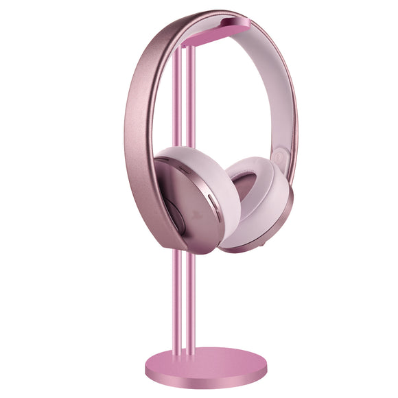 Geekria Aluminum Headphones Stand/Headset Holder/Desk Display Hanger, Suitable for All Headphone Sizes (Rose Gold)