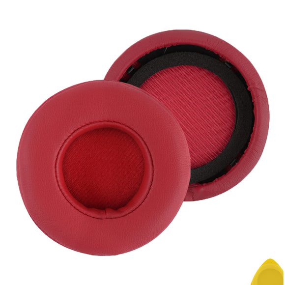Geekria QuickFit Replacement Ear Pads for Monster Beats MIXR Headphones Ear Cushions, Headset Earpads, Ear Cups Cover Repair Parts (Red)