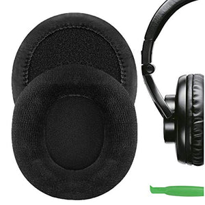 Geekria Comfort Velour Replacement Ear Pads for Shure Srh 240/440/840/940/1440/1540/1840, Hpaec 240/440/840/940/1440/1540 Headphones Ear Cushions, Repair Parts (Black)