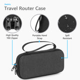 Geekria Hard Shell Travel Case, Compatible with GL.iNet GL-E5800NA MUDI 7 Travel Router Carrying Bag (Dark Gray)