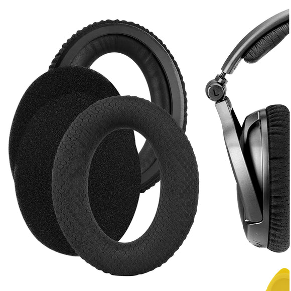 Geekria Comfort Mesh Fabric Replacement Ear Pads for Sennheiser PXC350 HD380 PC350 PC350 SE PXE350 HME95 HMEC250 HD380 PRO Headphones Ear Cushions, Headset Earpads, Ear Cups Repair Parts (Black)