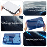 Geekria Transparent Cover Plates Compatible with Sony PlayStation 5 Disc Edition, Replacement Shell Gaming Accessories with Fan Vents (Blue)