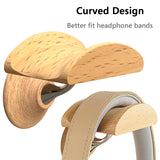 Geekria Wooden Headphone Wall Mount for Over-Ear Headphones, Headset Wall Mount, Headsets Hanger Compatible with AirPods Max, Sony WH-1000XM5, WH-1000XM4, Bose QC45, QC35 Headphones.