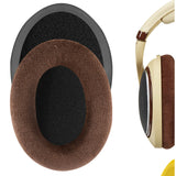 Geekria Comfort Velour Replacement Ear Pads for Sennheiser HD598, HD598SE, HD598CS, HD595, HD599, HD599 SE Headphones Ear Cushions, Headset Earpads, Ear Cups Cover Repair Parts (Brown)