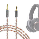 Geekria Apollo Silver-Plated Upgrade Audio Cable Compatible with Bose QC45, Sennheiser Momentum 5, JBL Tune 770NC Headphones, 3.5mm Replacement Headphones Cord (4.9ft/1.5m)