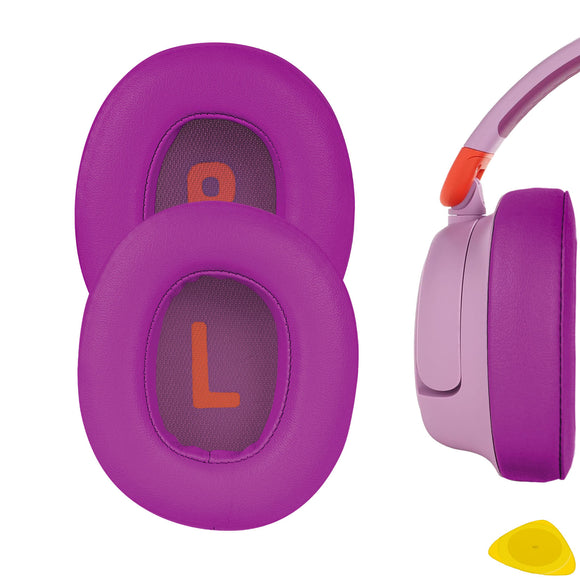 Geekria QuickFit Replacement Ear Pads for JBL JR460 Headphones Ear Cushions, Repair Parts (Rose Red)