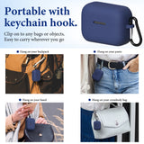 Geekria Silicone Case Cover Compatible with Soundcore by Anker AeroClip True Wireless Earbuds, Protective Earphones Skin Cover with Keychain Hook, Charging Port Accessible, Durable (Blue)