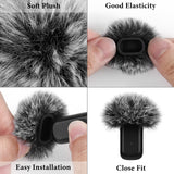 Geekria for Creators Furry Windscreen for Lark A1, Compatible with Hollyland Lark A1 Wireless Mic, Mic DeadCat Wind Cover Muff, Fluff Cover Windshield, Wind Noise Reduction (Grey / 2 Pack)