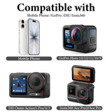 Geekria Pickleball Baseball & Content Creator Fence Mount, Compatible with iPhone17, DJI Osmo Action 6, GoPro Hero 13, Adjustable Phone / Action Cam Holder for Sports Recording (6FT / 185CM)