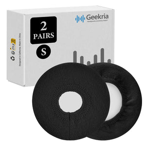 Geekria 2 Pairs Knit Headphones Ear Covers, Washable & Stretchable Sanitary Earcup Protectors for On-Ear Headset Ear Pads, Sweat Cover for Warm & Comfort (Size S / Black)