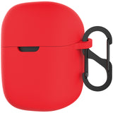 Geekria for Creators Microphone Case Cover Compatible with JBL Quantum Stream Wireless, Mic Silicone Protective Case Skin, Soft Microphone Travel Charging Case Sleeve (Red)