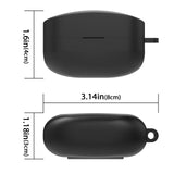 Geekria Silicone Case Cover Compatible with Sony WF-1000XM4 True Wireless Earbuds, Earphones Skin Cover, Protective Carrying Case with Keychain Hook, Charging Port Accessible (Black)