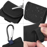 Geekria Earbuds Carrying Pouch Compatible with Sony WF-C710N, LinkBuds Open/Fit, WF-C510, WF-1000XM5 Earbud Case Belt Holster, Protective Case Cover with Clip Holder for Bag Strap