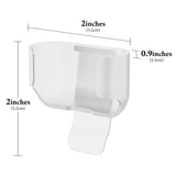 Geekria Ultra-Light Polycarbonate Belt Clip Earbuds Case Compatible with Apple AirPods 4, Hard Shell for Hiking, Outdoor Activities, Tight fixation (White, 1 Pack, Single Case)