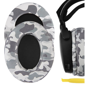 Geekria QuickFit Replacement Ear Pads for SteelSeries Arctis Prime Arctis PRO Arctis 9X Arctis 7 Arctis 5 Arctis 3 Headphones Ear Cushions, Headset Earpads, Ear Cups Cover Repair Parts (Camo)