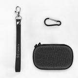 Geekria Shield Earbuds Case Compatible with Bose QuietComfort Ultra 2, JBL Endurance Zone, Soundcore V40i, Replacement Hard Shell Travel Carrying Bag with Carabiner Clip (Dark Grey)