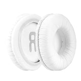 Geekria QuickFit Leatherette Replacement Ear Pads for JBL JR300, JR300BT, T450BT, T500BT, Tune 500, Tune 500BT, Tune 510BT, Tune 520 Headphones Ear Cushions, Headset Earpads (White)