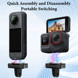 Geekria Magnetic Adapter Mount Compatible with Insta360 X5, X4 Air, Ace Pro 2, Ace Pro, Ace, Action Camera, Quick Release Adapter Accessories Suitable for Tripod, Selfie, Vlogging (Black)
