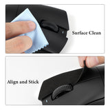 Geekria Gaming Mouse Anti-Sweat Tape, Suede Headliner Fabric High-Performance Sweat-Wicking Material Pre-Cut 2-Pack, Compatible with Logitech G PRO X2 (Black)