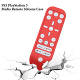 Geekria Remote Control Cover Compatible with Sony PlayStation 5, Silicone Skin Sleeve, Shock-Absorption Washable, Full Body Protective Case (Red)