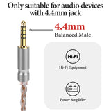 Geekria Apollo Silver-Plated Upgrade 4.4mm to 2.5mm Audio Cable Compatible with Sennheiser HD620S HD599 HD598 HD560S HD400PRO HD579 HD569 HD550 HD505, Replacement Cord (4.9 ft/1.5 m)