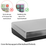 Geekria Keyboard Dust Cover, Keypads Cover for 75% Compact 84 Key Keyboard, Compatible with Keychron K2, Logitech POP Keys Mechanical, Logitech MX Mechanical Mini Keyboard (Frosted Acrylic)