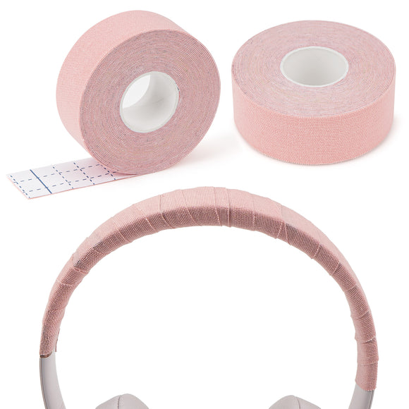Geekria Headphones Headband Repair Wrap, Headset Head Cover Compatible with Sony WH-1000XM5, Skullcandy Crusher ANC, Soundcore Life Q20, Easy DIY Installation (Pink/ 2 Pcs)