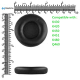 Geekria QuickFit Extra Thick Replacement Ear Pads for AKG K450, K480, Q460, K430, K420 Headphones Ear Cushions, Headset Earpads, Ear Cups Cover Repair Parts (Black)