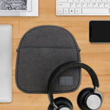 Geekria Headphones Pouch Compatible with Anker Soundcore Life35, Parrot Zik 2, Plantronics BackBeat GO 810 Case, Replacement Protective Travel Carrying Bag with Cable Storage (Grey)