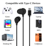 Geekria Sleeping Headphones for Side Sleepers, USB-C Wired Soft Silicone In-Ear Earbuds with Mic & Volume Control, Noise Cancelling Earphones for Sleep, Travel & Meditation (3.9FT)