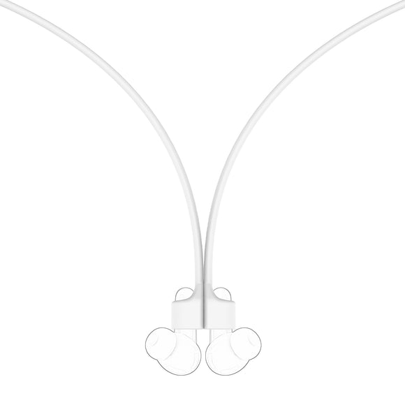 Geekria 2 Pack Earbuds Magnetic Anti-Lost Strap Compatible with Soundcore by Anker Liberty 4 Pro, P40i, Liberty 4 NC Soft Silicone Earphones Lanyard, Headphones Neck Rope Cord (White)