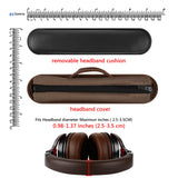 Geekria Medium Hook and Loop Headband Cover + Headband Pad Set / Headband Protector with Zipper / DIY Installation No Tool Needed, Compatible with ATH Bose Beats JBL Hyperx Sony Headphones (Brown)