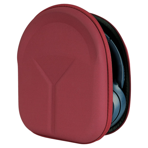 Geekria Shield Headphones Case Compatible with Sony WH-XB910N, WH-CH720N, WH-1000XM5, WH-CH520, MDR-XB950BT Case, Replacement Hard Shell Travel Carrying Bag with Cable Storage (Red)