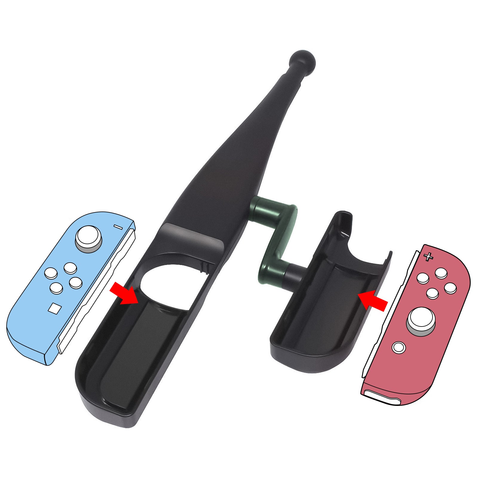 Geekria Fishing Rod Compatible with Switch Joy-Con Game Kit Compatible with Nintendo Switch/OLED Accessories Bass Pro Shops - The Strike Championship