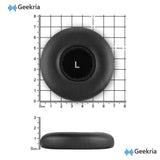 Geekria QuickFit Replacement Ear Pads for AKG Y50/ Y50BT/ Y55/ K618/ K619 (Not Suitable for AKG Y500) Headphones Ear Cushions, Repair Parts with Video Guide (Black)
