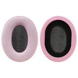 Geekria PRO Extra Thick Mesh Fabric Replacement Ear Pads for HyperX Cloud II, 2, Cloud III, 3, Mix, Alpha, Cloud Flight, Stinger, 2, 2 Core, Revolver S Headphones Ear Cushions, Earpads (Pink)