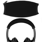 Geekria Flex Fabric Headband Cover Compatible with Bose QC45 QuietComfort 35 II, QC35, QuietComfort 25, QC25 Headphones, Head Cushion Pad Protector, Replacement Repair Part, Sweat Cover (Black)