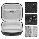 Geekria Shield Speaker Case Compatible with JBL Go 5/4/3, Go 3 Eco Cover, Replacement Hard Shell Portable Speaker Protective Carrying Bag with Cable Storage, Keychain Carabiner (Dark Grey)