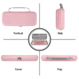 Geekria 60% Compact Keyboard Case, Hard Shell Travel Bag for 61 Keys Computer Mechanical Keyboard, Compatible with SteelSeries Apex Pro Mini / New Apex 9 Mini, HyperX Alloy Origins 60 (Pink)