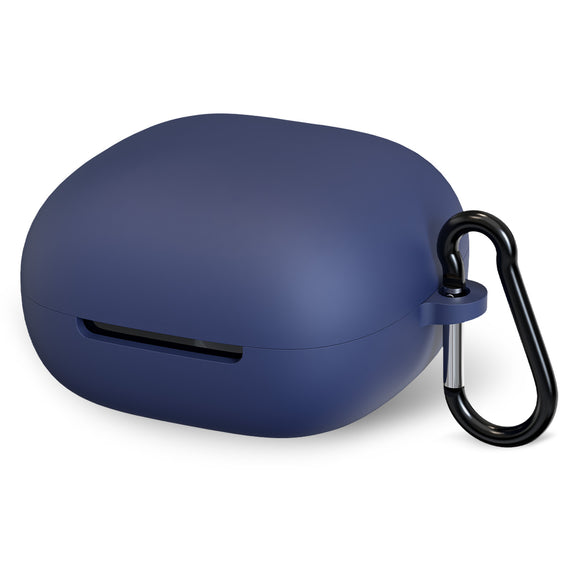 Geekria Silicone Case Cover Compatible with ATH-CKS50TW2 True Wireless Earbuds, Protective Earphones Skin Cover with Keychain Hook, Charging Port Accessible (Blue)