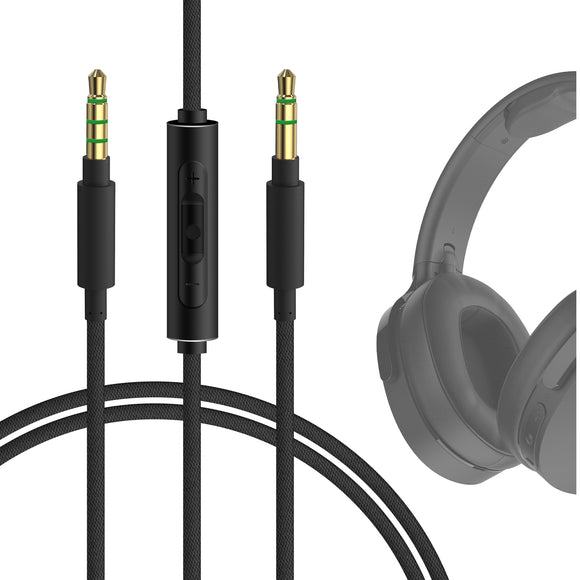 Geekria Audio Cable with Mic Compatible with Skullcandy Crusher Evo Hesh ANC Evo Headphones Cable, 1/8