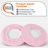 Geekria 2 Pairs Knit Headphones Ear Covers (Product Safety Certified), Washable & Stretchable Protectors for Over-Ear Headsets, Sweat-Resistant (Size M / Pink)