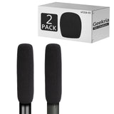 Geekria for Creators Foam Windscreen for 3/4'' Diameter Microphones, Antipop Foam Cover, Mic Wind Cover, Sponge Foam Filter Compatible with Audio-Technica AT897, BOYA BY-BM6060 (6 Inch / 2 Pack)
